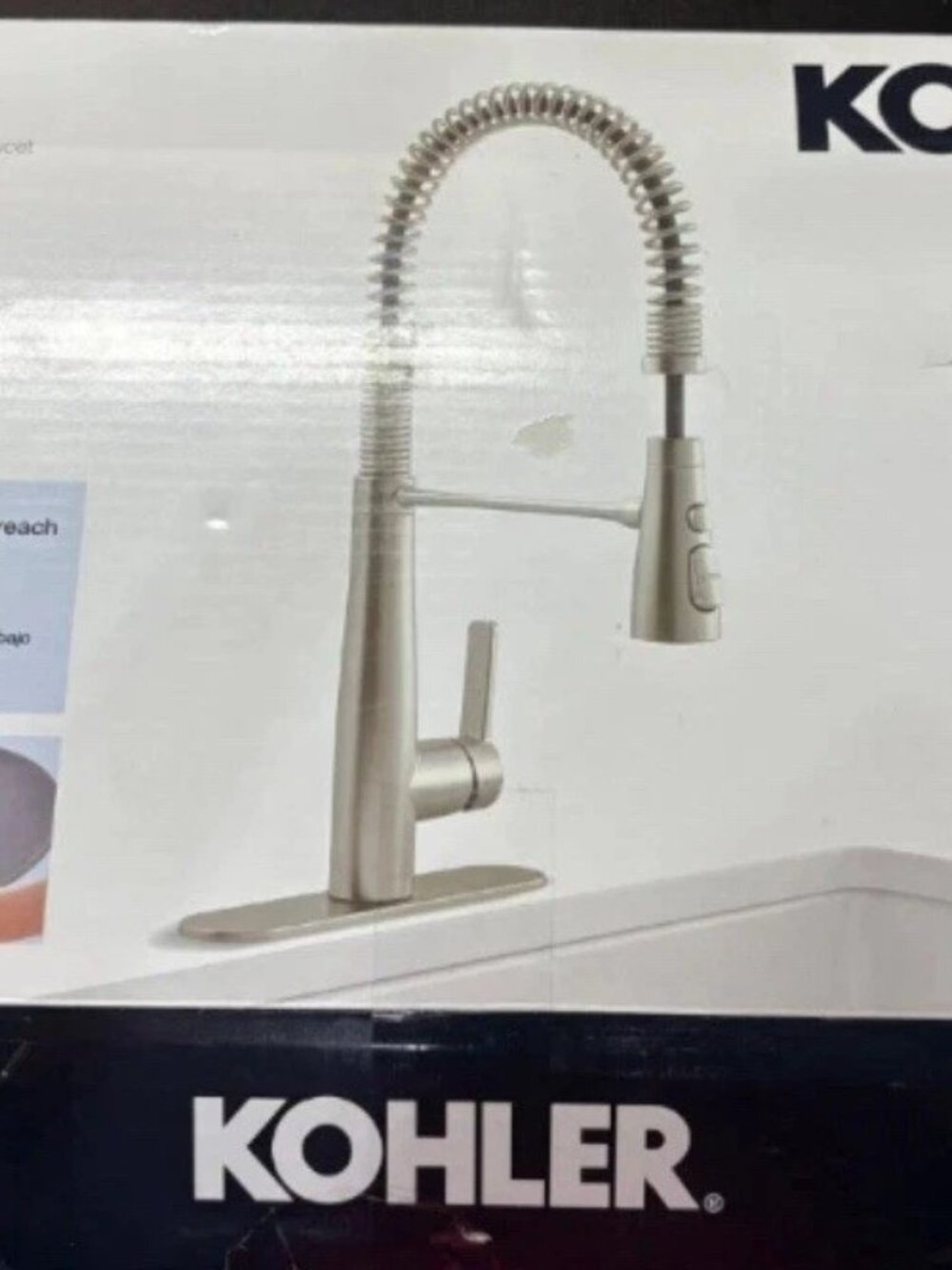 Kohler Vind Semi Professional Pull Down Kitchen Faucet Stainless - USED